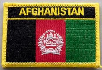 Afghanistan w Name Rect Flag Patch