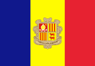 Andorra Flag with Crest