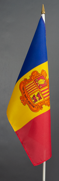 Andorra Hand Held Flag
