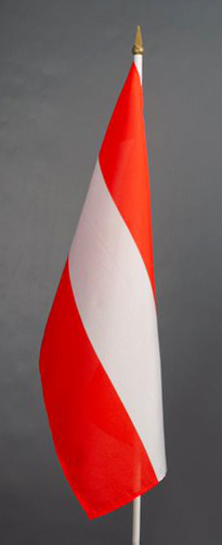 Austria no Crest Handwaver Flag