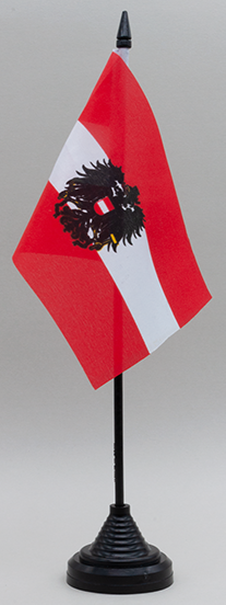 Austria w Eagle Desk Flag