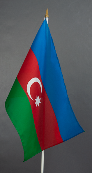 Azerbaijan Hand Held Flag