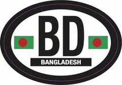 Bangladesh Flag Decal Oval