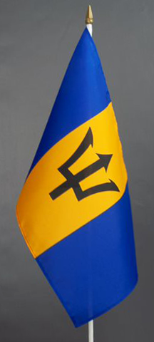 Barbados Hand Held Flag