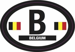 Belgium Flag Decal Oval