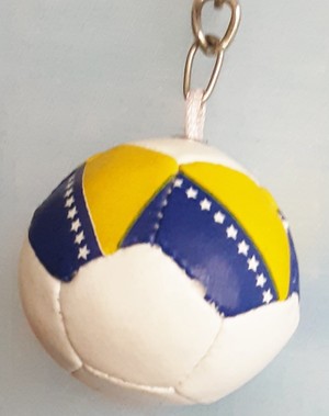 Bosnia Soccer Key Ring