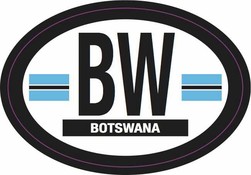 Botswana Flag Decal Oval