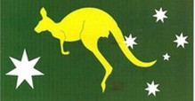 Kangaroo Flag w Stars Trilobal