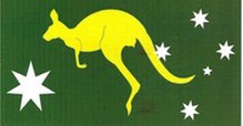 Kangaroo Flag w Stars Trilobal