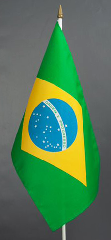 Brazil Hand Held Flag