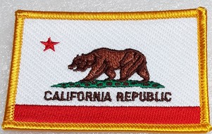 California USA Rectangular Flag Patch