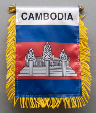 Cambodia Mini Car Flag