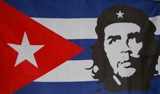 Che Guevara on Cuba Flag