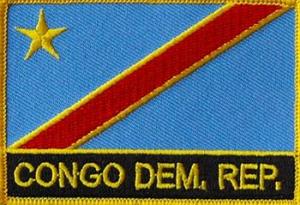 Congo Dem Rep w Name Flag Patch