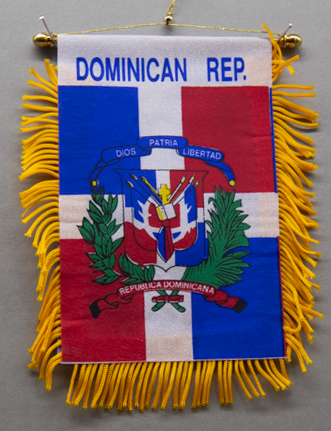Dominican Rep. Mini Car Flag