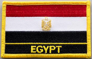 Egypt w Name Rect Flag Patch