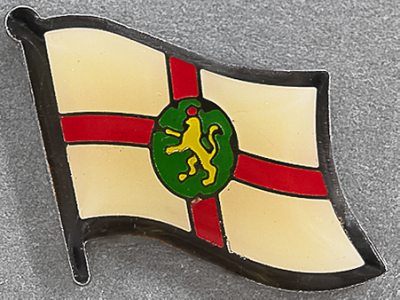Alderney Flag Pin England