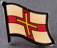 Guernsey Flag Pin England