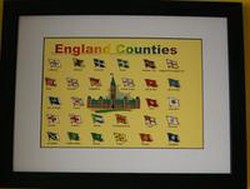 A Complete set of 28 England County Pins