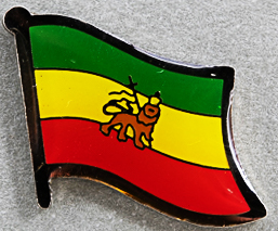 Ethiopia with Lion Flag Pin