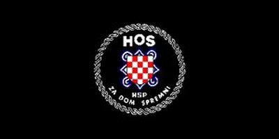HOS ZA Dom Spremni Flag - Croatia
