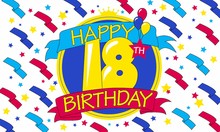 Happy 18th Birthday Flag