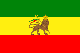 Ethiopia with Lion Flag Historical