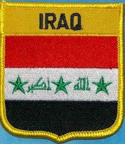 Iraq Shield Patch Star and Writing