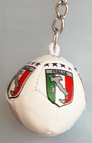 Italy Map Soccer Key Ring