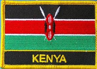 Kenya w Name Rect Flag Patch