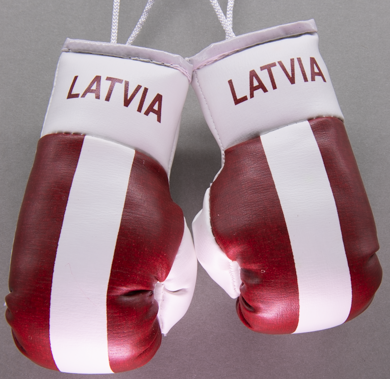 Latvia Mini Boxing Gloves