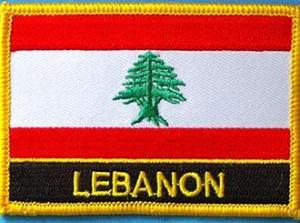 Lebanon w Name Rect Flag Patch