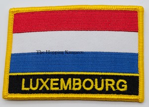 Luxembourg Rectangular Patch with Name