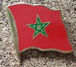 Morocco Flag Lapel Pin Gold