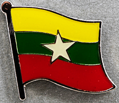 Burma New Flag Lapel Pin