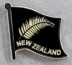 NZ Silver Fern Flag Pin