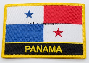 Panama with Name Rectangular Patch