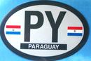 Paraguay Decal Oval