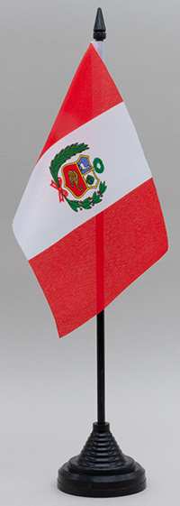 Peru Desk Flag