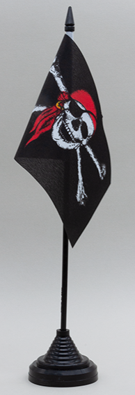 Pirate Red Scarf Desk Flag