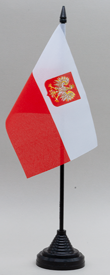 Poland w Eagle Desk Flag