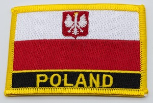Poland with Name Rectangular Patch