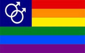 Rainbow Male Symbol Flag