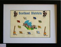 A Complete Set of 9  Scotland District Pins
