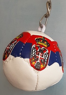 Serbia Soccer Key Ring