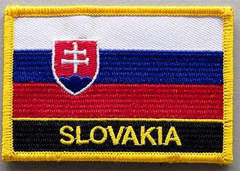 Slovakia w Name Rect Flag Patch