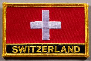 Switzerland with Name Rectangular Patch
