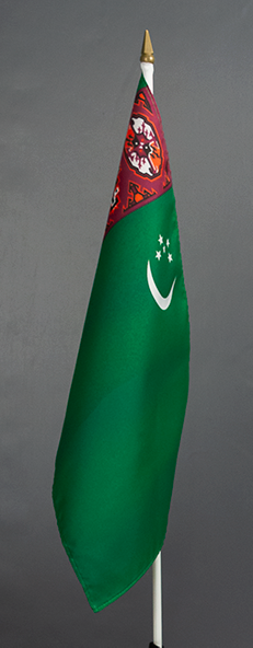 Turkmenistan Hand Waver Flag