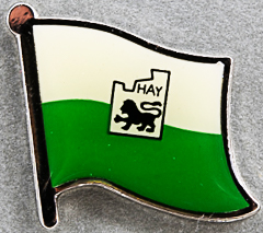 Hay on Wye Flag Pin Wales