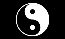 Yin Yang Flag Black